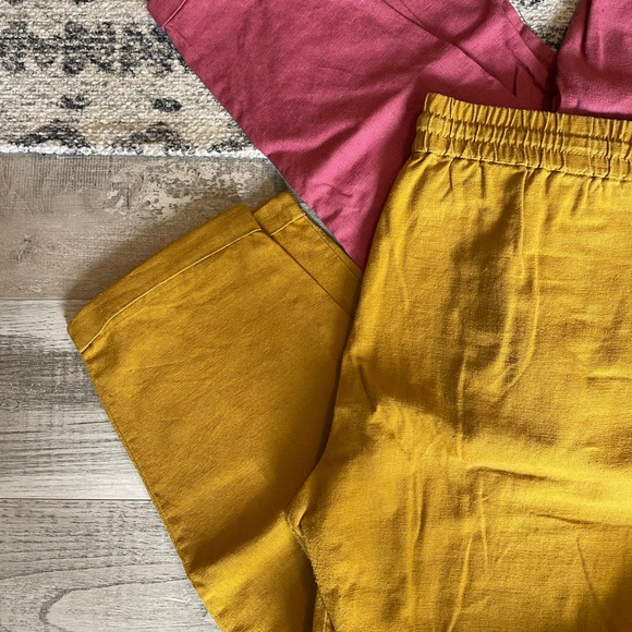 J. Crew Factory Ankle-Length Drawstring Linen Pants - Picture 3 of 5